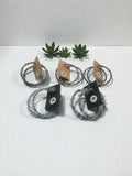 Denim Large Hoop Earrings